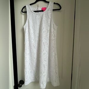 Lilly Pulitzer Marquette Shift Dress in Wildflower Lace Resort White